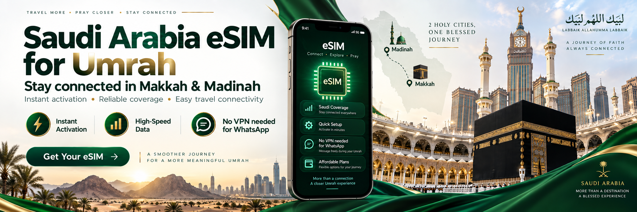 Saudi Arabia eSIM for Umrah